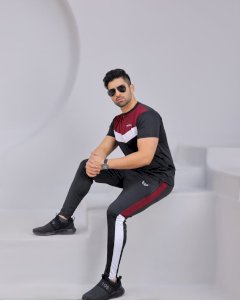 Men Summer Tracksuit T-Shirt Trouser Set