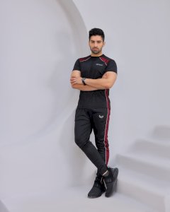 Men Summer Tracksuit T-Shirt Trouser Set