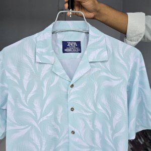 Casual Half Shirt (Sky green Color) for man