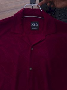 Casual Half Shirt (Merun Color) for man