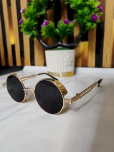 Round Metal Sunglasses Steampunk Men Women Glasses Brand Designer Vintage Sunglasses