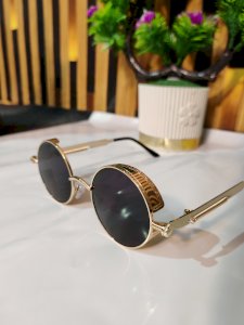 Round Metal Sunglasses Steampunk Men Women Glasses Brand Designer Vintage Sunglasses