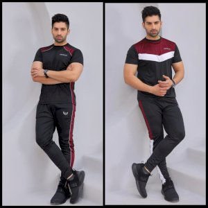 Men Summer Tracksuit T-Shirt Trouser Set